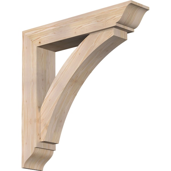 Ekena Millwork Thorton Traditional Smooth Bracket w/ Offset Brace, Douglas Fir, 7 1/2"W x 38"D x 38"H BKT0806X38X38THR01SDF - main